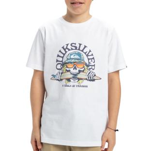 T-Shirt Blanc Garçon Quiksilver Skull Feast pas cher