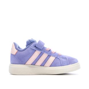 Baskets Violette/Rose Fille Adidas Grand Court vue 0