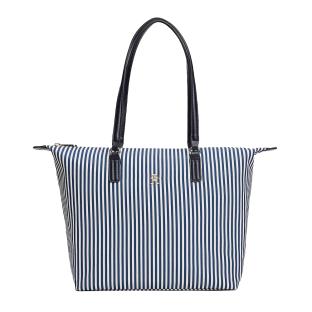 Sac à Cabas Rayure Blanc/Marine Femme Tommy Hilfiger Poppy Summer Tote pas cher