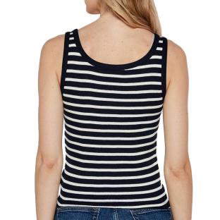 Débardeur à rayures Marine Femme Tommy Hilfiger Tjw Slim Button Tank vue 2