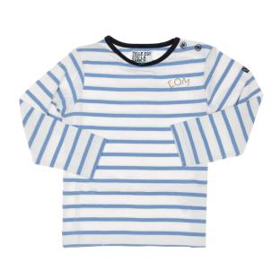 T-shirt à Rayures Beige/Bleu Garçon EOM Eloris pas cher