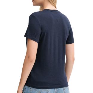 T-Shirt Marine Femme Tommy Hilfiger Linears vue 2