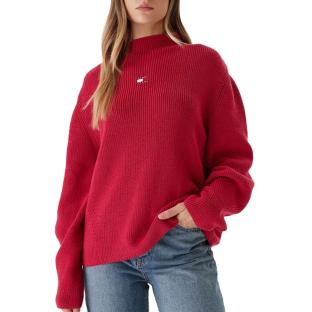 Pull Rouge Femme Tommy Hilfiger Tjw Mockneck Badge S vue 0