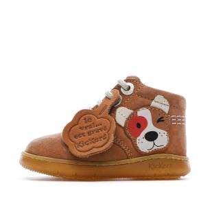 Baskets Hautes Marron Garçon Kickers Bottillon vue 0