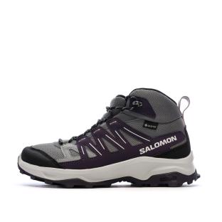Graue/schwarze Salomon Thundercross Wanderschuhe für Damen Ansicht 0