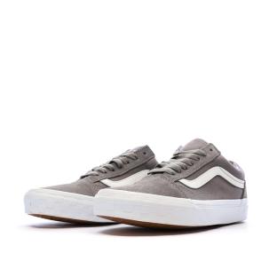 Baskets Grise Femme Vans Old Skool Check Bumper vue 6