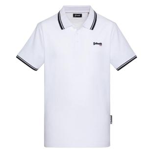 Polo Blanc Homme Schott PSWILL2 pas cher