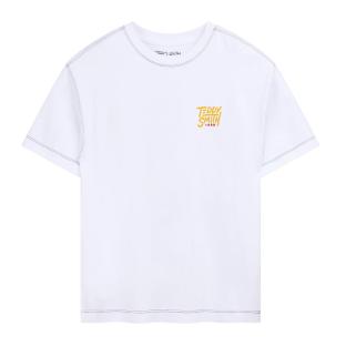 T-Shirt Blanc Garçon Teddy Smith Sam vue 0