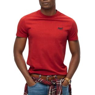 T-shirt Rouge Homme Superdry Vintage LogoR6T pas cher