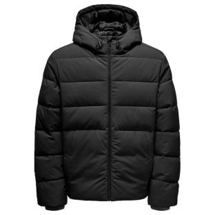 Doudoune Noire Homme Only & Sons Marvin pas cher