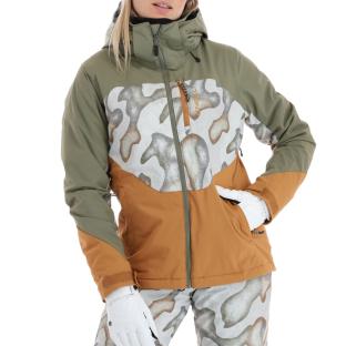 Manteau Orange/Kaki Femme O'Neill Carbonite pas cher