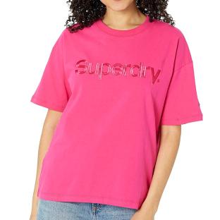 T-shirt Rose Femme Superdry Source Tee pas cher