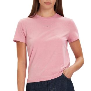 T-Shirt Rose Femme Tommy Hilfiger Linears pas cher
