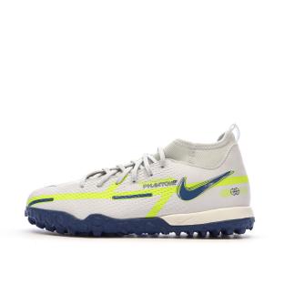 Chaussures de Foot Blanc/Bleu/Jaune Junior Nike Phantom GT2 Academy pas cher