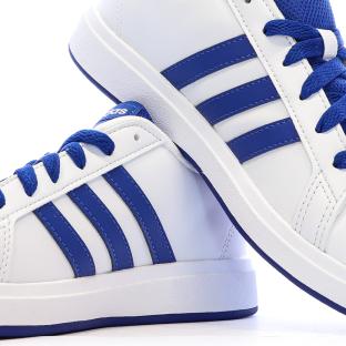 Baskets Blanc/Bleu Garçon Junior Adidas Grand Court 2.0 vue 0