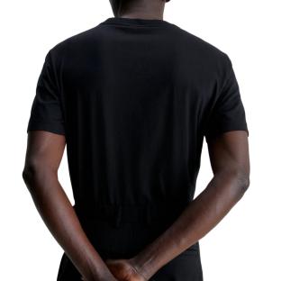 T-shirt Noir Homme Calvin Klein Jeans Double Flock vue 2