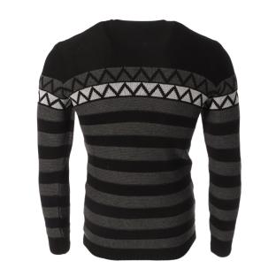 Pull Noir Homme Paname Brothers 2549 vue 2