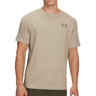 T-shirt Beige Clair Homme Under Armour Left Chest vue 0