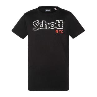 T-shirt Noir Homme Schott Vintage pas cher