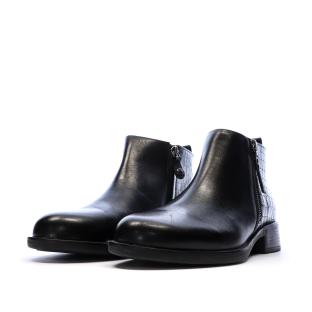 Bottines Noires Femme Geox Resia vue 6