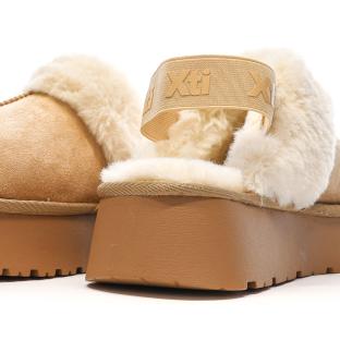 Sabots fourrés à élastique Beige Femme Xti Microfiber vue 7