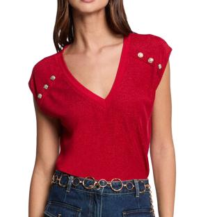 T-Shirt Rouge Femme Morgan DILI pas cher