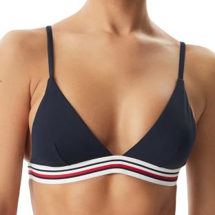Haut de bikini Marine Femme Tommy Hilfiger Triangle pas cher