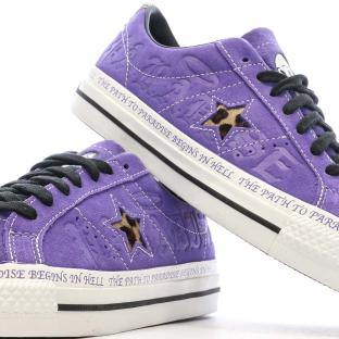 Baskets Violettes Homme Converse One Star Pro vue 7