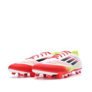 Chaussures de Foot Blanc/Rouge Homme Adidas F50 Club FG/MG vue 0