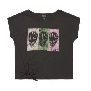 T-shirt Noir Fille Roxy There Is Life Coquillage pas cher