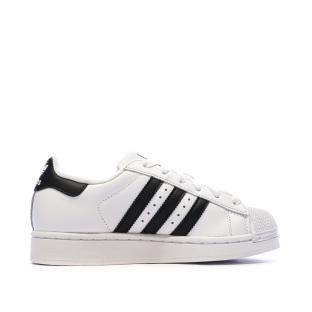 Baskets Blanc/Noir Junior Adidas Superstar II vue 2