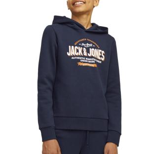 Sweat Marine Garçon Jack & Jones Logo pas cher