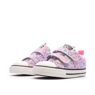 Baskets Rose Fille Converse All Star Hearts vue 6