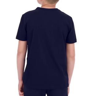 T-shirt col rond manches longues coton bleu garçon | La Halle