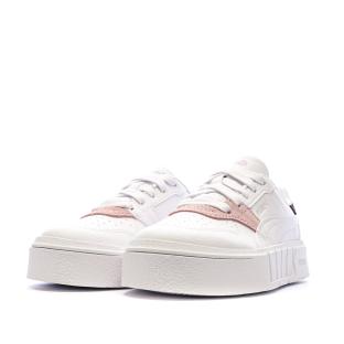 Baskets Blanc/Rose Fille Puma Puma Cali Court Match vue 0