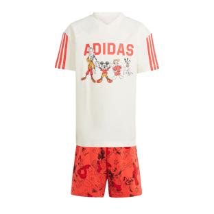 Ensemble Blanc/Rouge Garçon Adidas Lk Dy Mm T pas cher