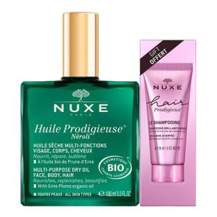 Huile Prodigieuse® Néroli Bio 100 ml + Shampooing Hair Prodigieux® 30 ml Nuxe pas cher