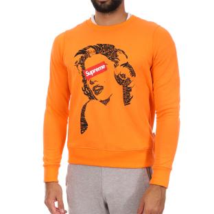 Sweat Orange Homme Supreme Grip Marylin pas cher