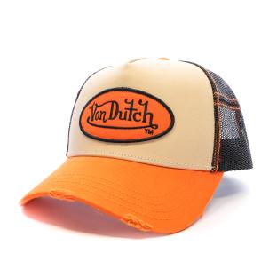 Casquette Noir/Orange Homme Von Dutch SUM pas cher