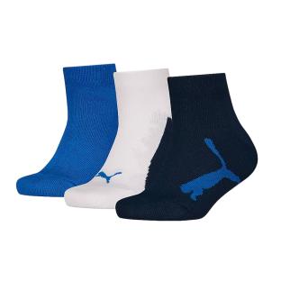 Lot de 3 Paires de Chaussettes Noires/Bleu Garçon Puma Quarter vue 0