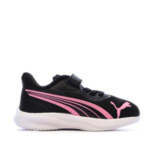 Baskets Noir/Rose Fille Puma Pounce Ac+ vue 0