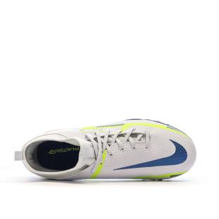Chaussures de Foot Blanc/Bleu/Jaune Junior Nike Phantom GT2 Academy vue 4