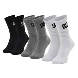 3 Paar Socken Grau/Weiß/Schwarz Herren DC Shoes Sock Ansicht 0