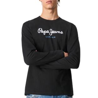 T-shirt Manches Longues Noir Homme Pepe jeans Eggo pas cher