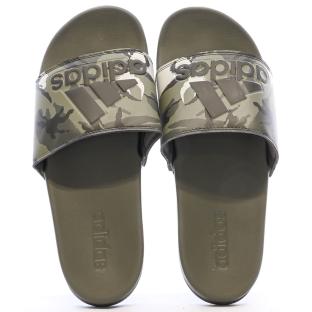 Claquettes Kaki Homme Adidas Adilette Comfort vue 3