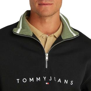 Sweat 1/4 Zip Noir Homme Tommy Hilfiger Linear vue 3