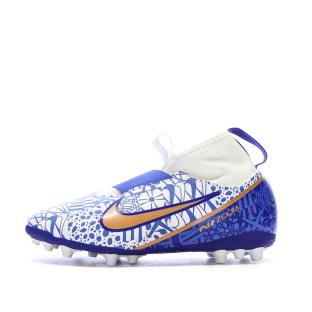 Chaussures de Football Bleues Nike Jr Zoom Superfly 9 Acad MDS AG pas cher