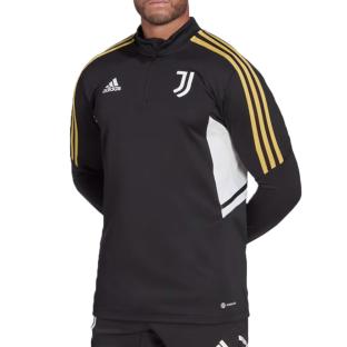 Juventus Sweat 1/4 zip Noir Homme Adidas 2022 pas cher