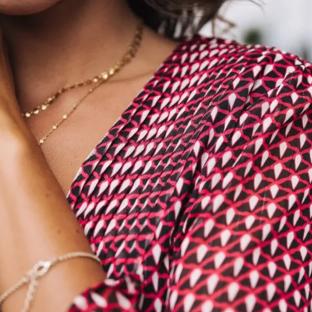Robe Rouge/Noire à Motifs Femme Freeman Porter Juna vue 0