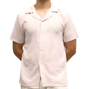 Paname Brothers Light Pink Men’s Linen Shirt in Ficelle Photo of the Espace des Marques %store% store - view of %key%